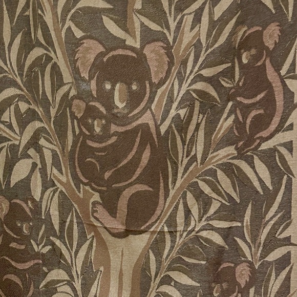 Gum Tree Koalas Blanket 2 Side FLiPSiDE Jacquard Loom Weave 100% Organic Cotton - Picture 8 of 16